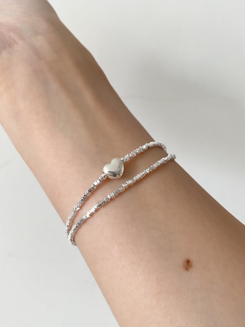 B1268/B1269 Crushed Silver Bracelet