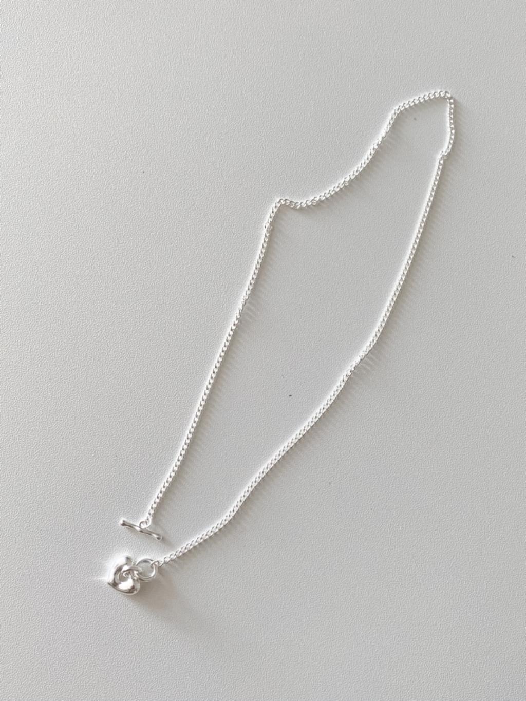N1215/N1216 Solid T-Bar Heart Necklace