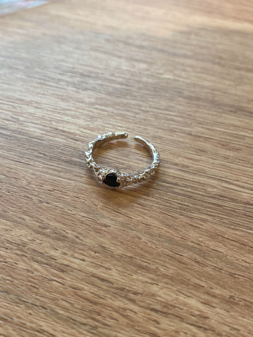 R1563 Black Obsidian Lava Ring
