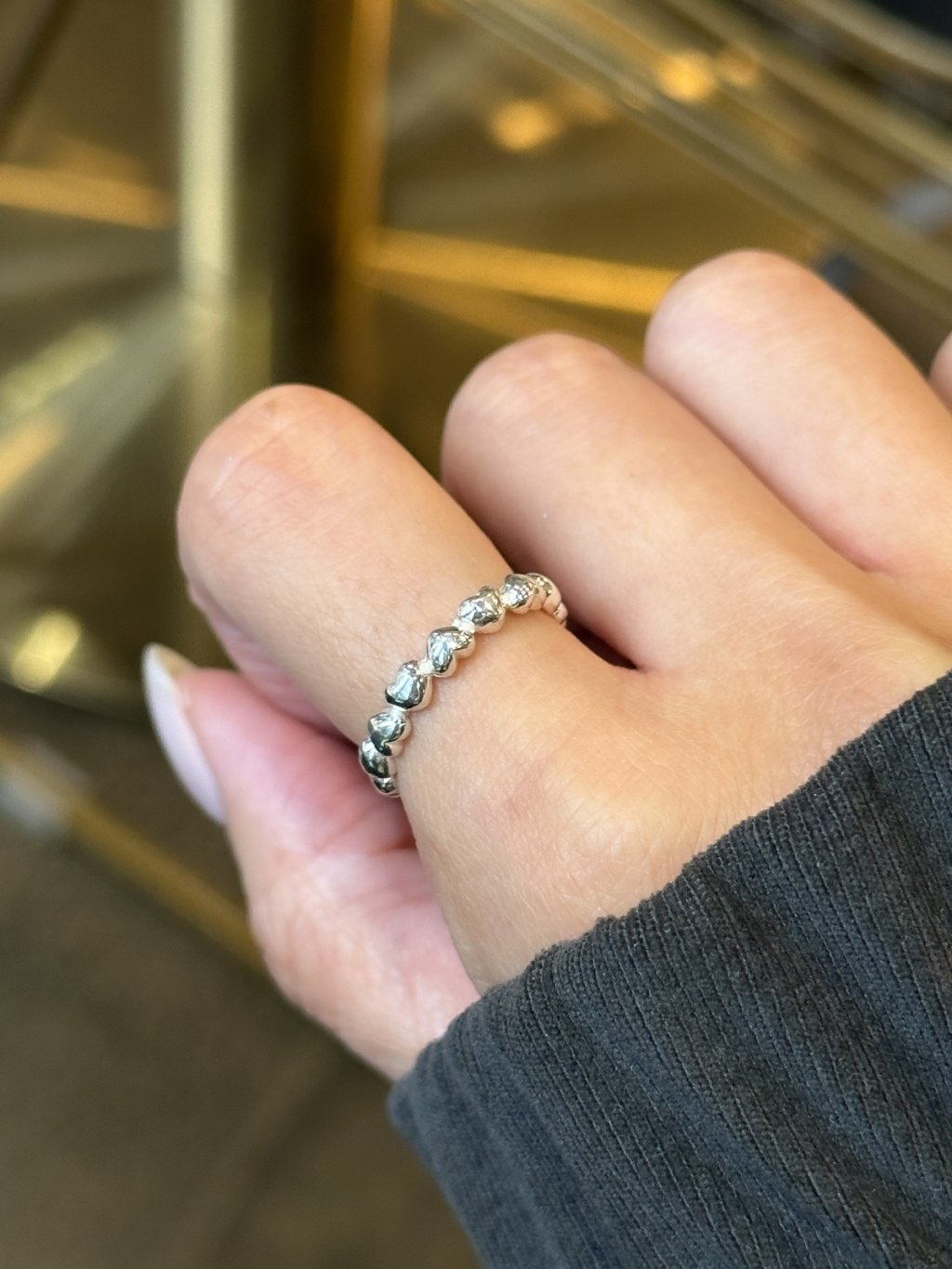 R1631 Interlocking Hearts Ring