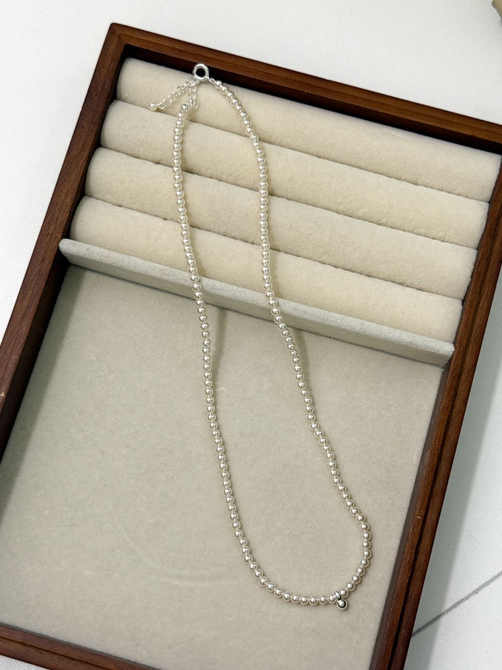 N1299 Faux Pearl Bead Necklace