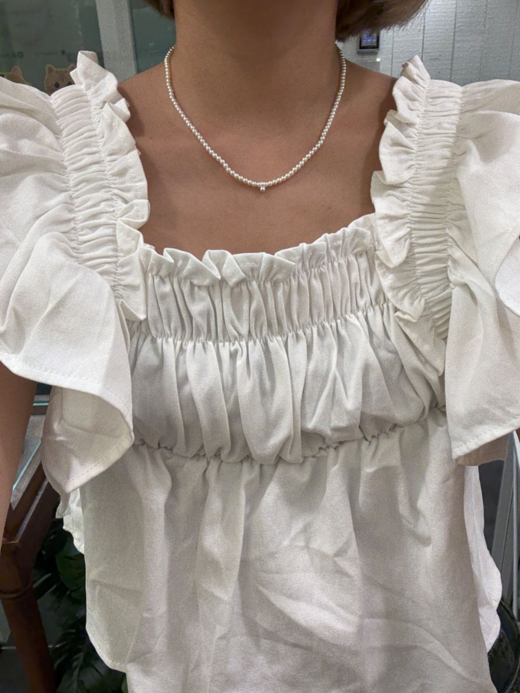 N1299 Faux Pearl Bead Necklace