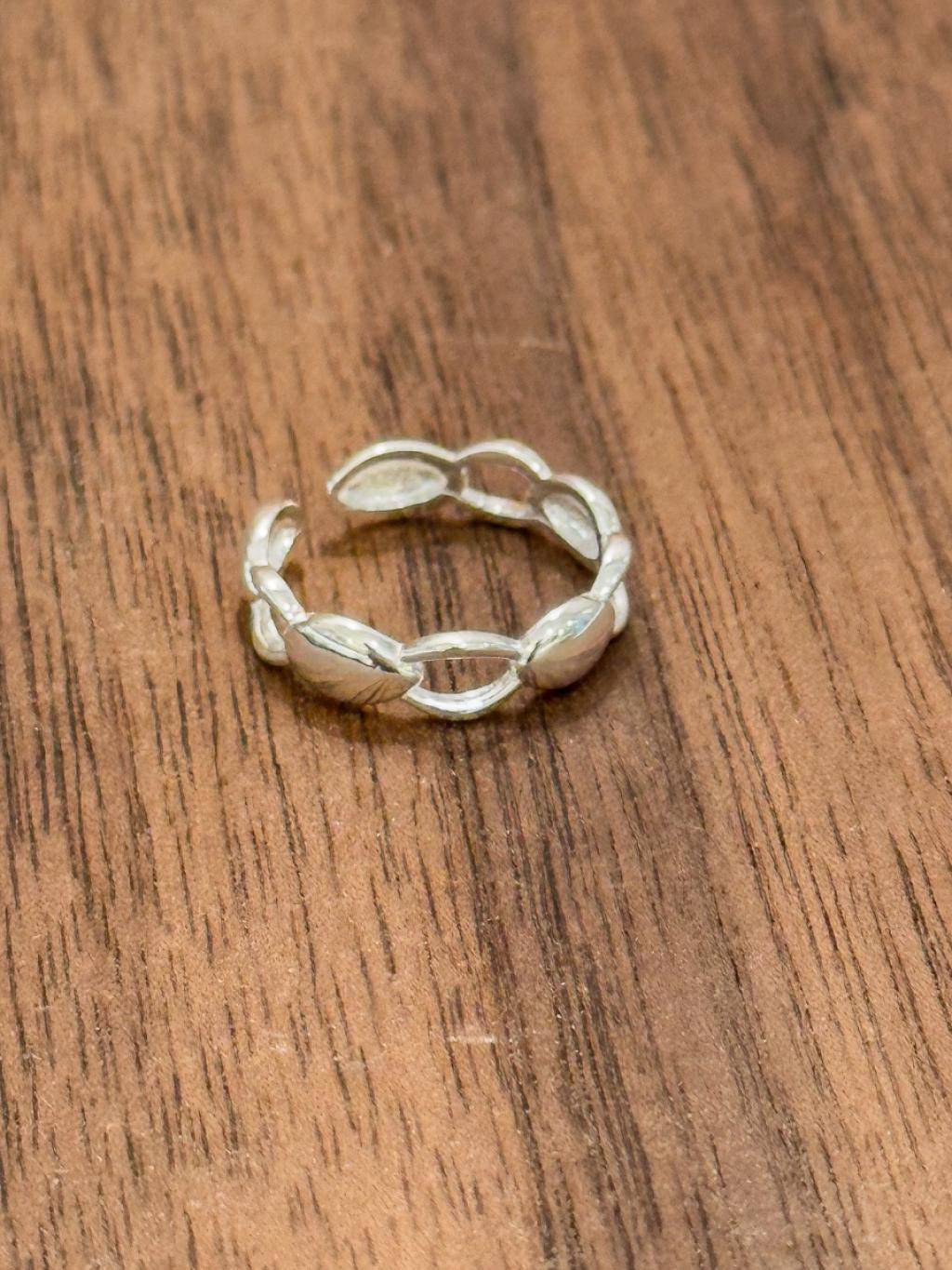 R1687 Goose Egg Hollow Pinky Ring