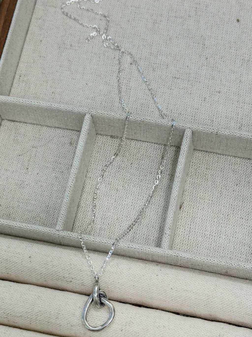 N1315 Knotted Large Circle Long Necklace