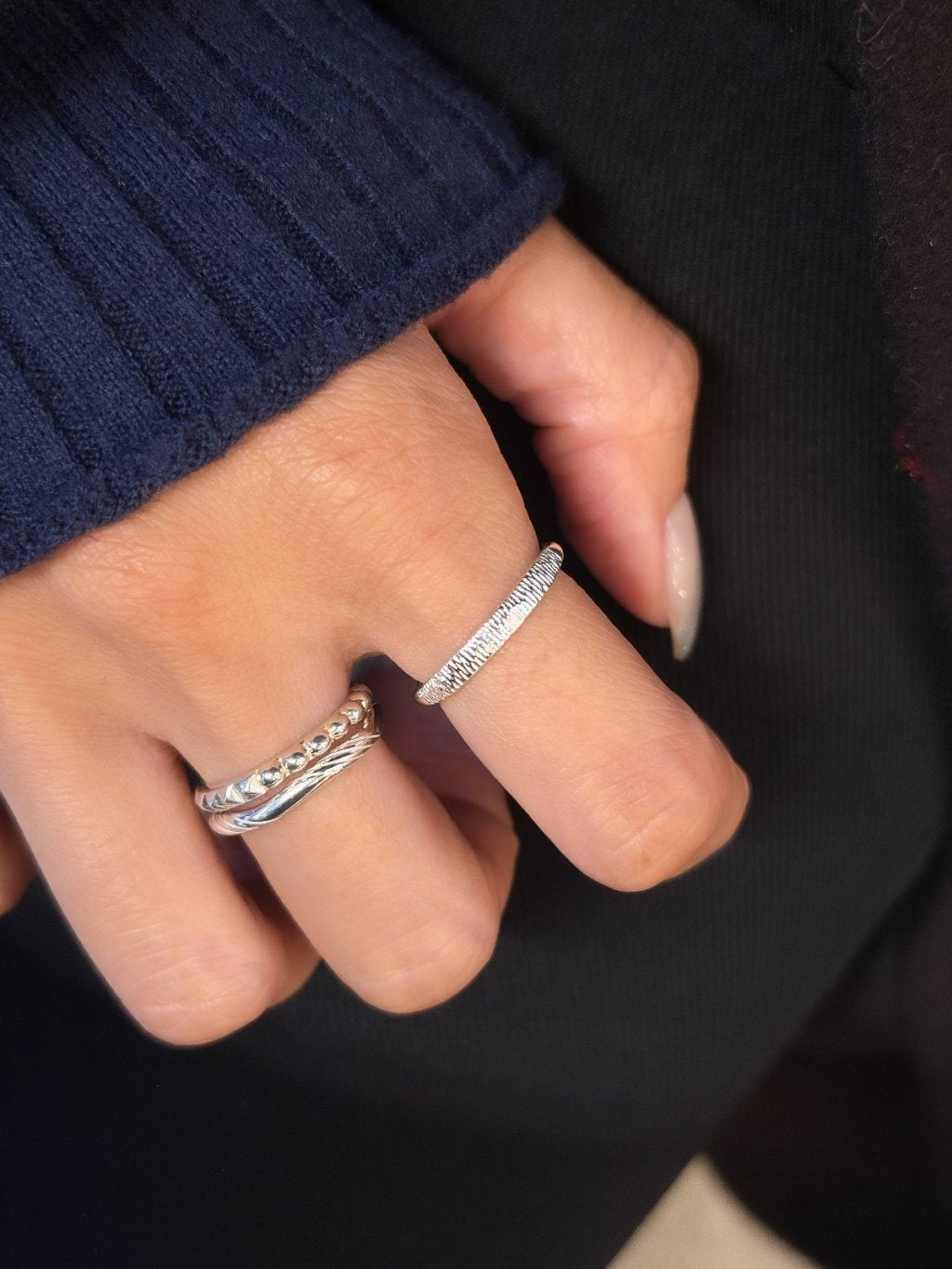 R1730 Half-Striped Ring