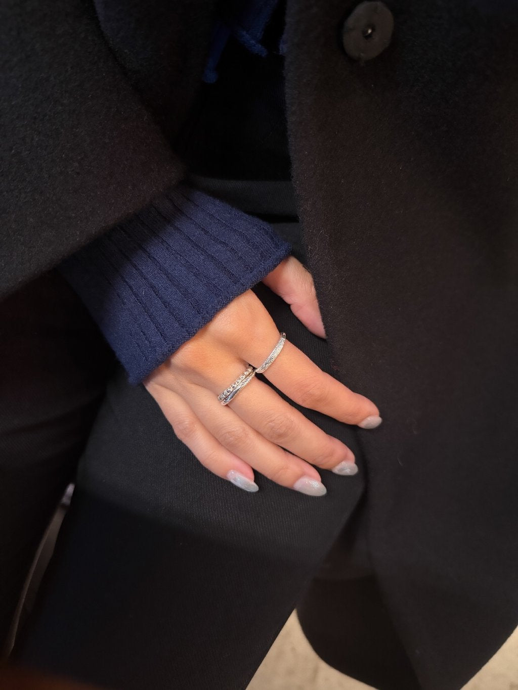 R1730 Half-Striped Ring