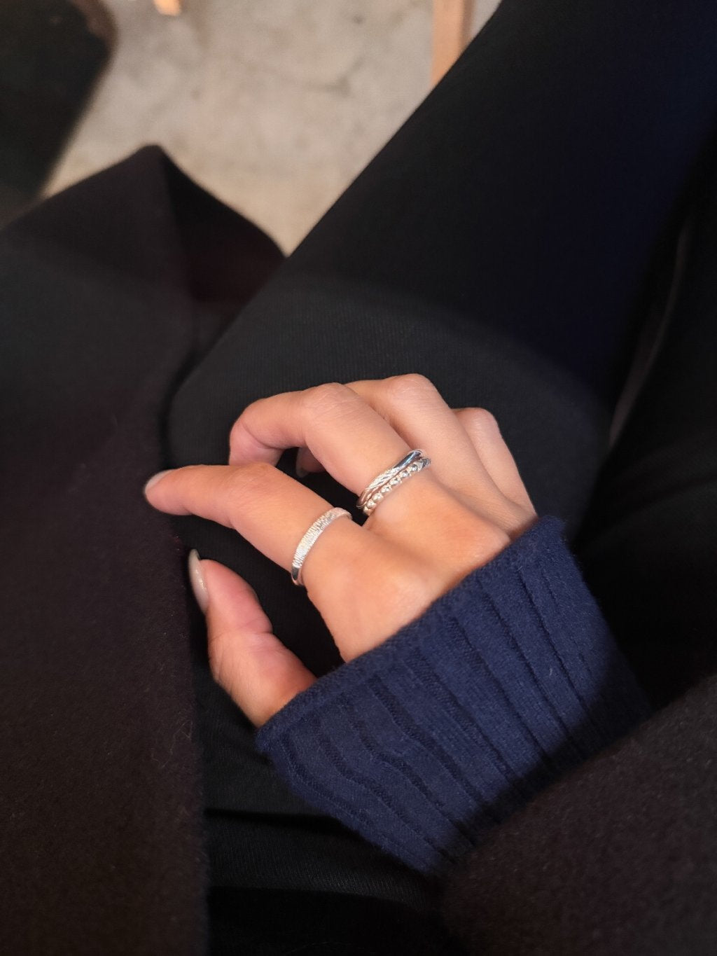 R1730 Half-Striped Ring