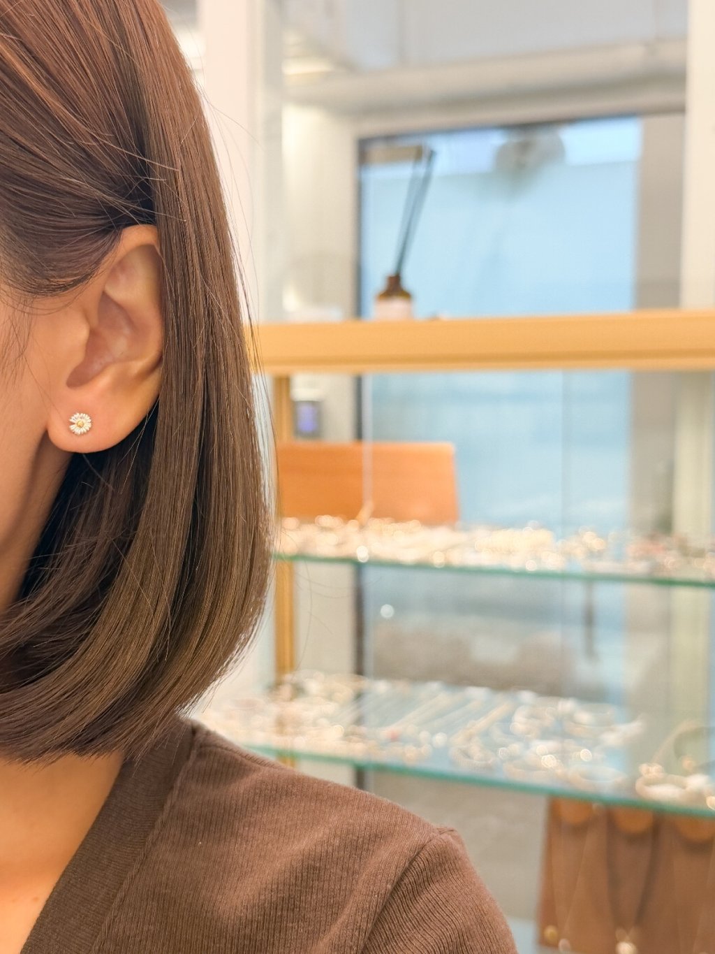E1473 GD Floral Earrings
