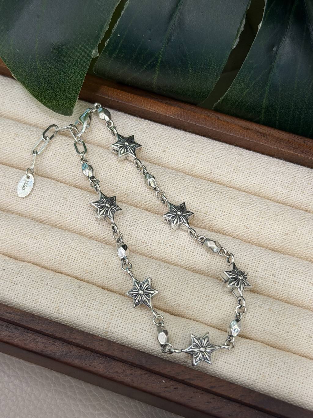 B1544 Solid Hexagram Heavy Chain Bracelet