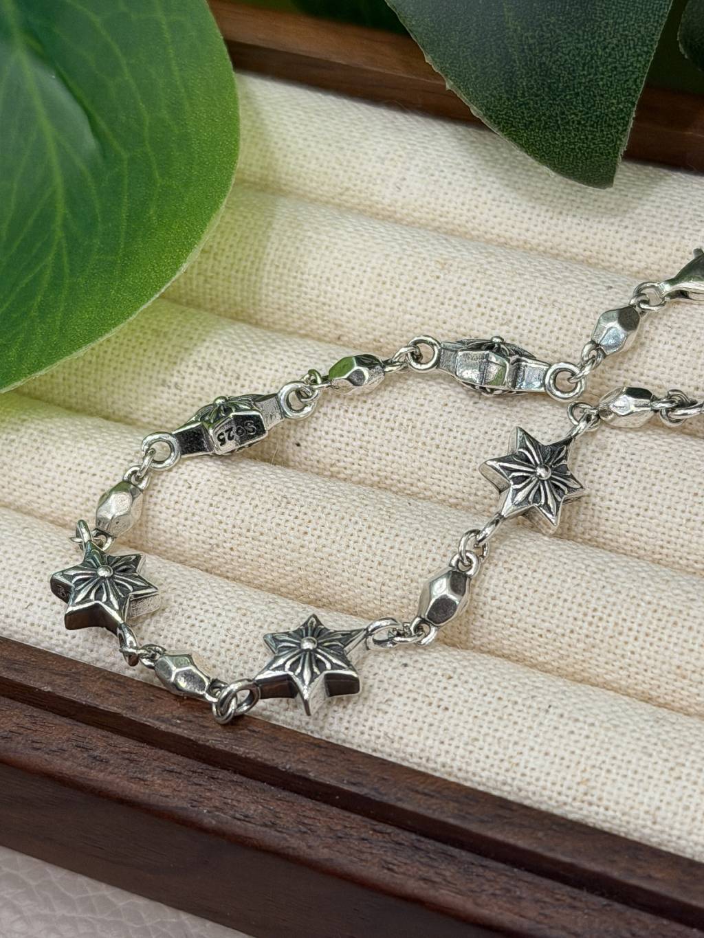 B1544 Solid Hexagram Heavy Chain Bracelet