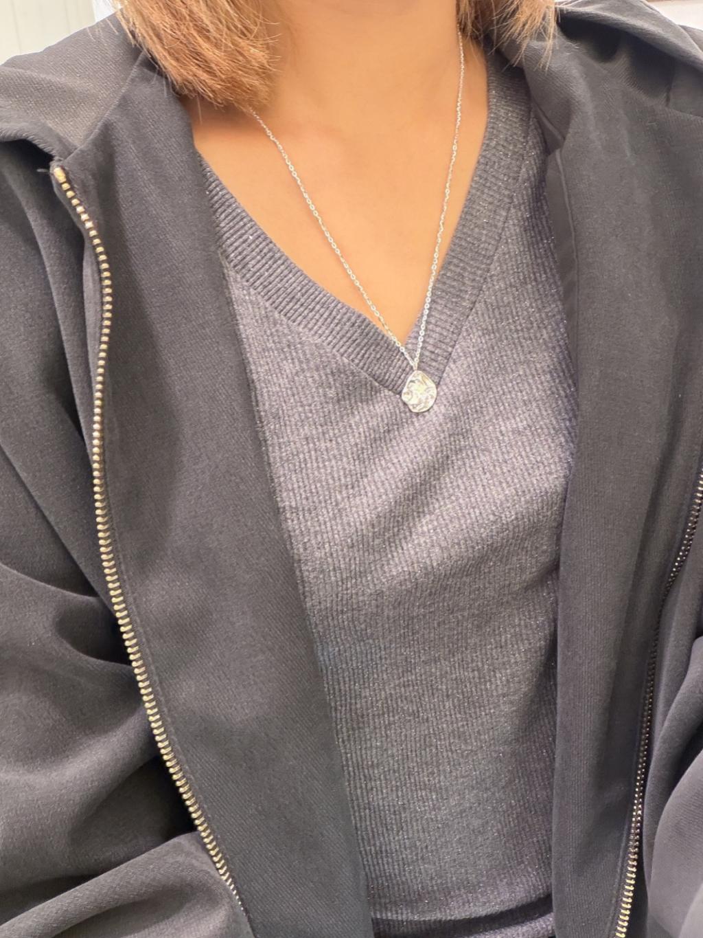 N1348 Irregular Oval Tag Necklace