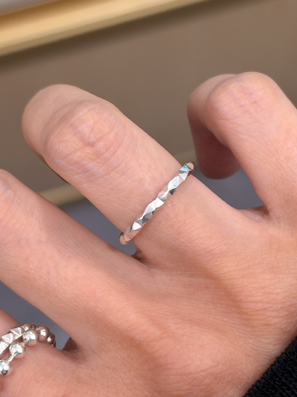 R1760 Multi-Faceted Beveled Ring