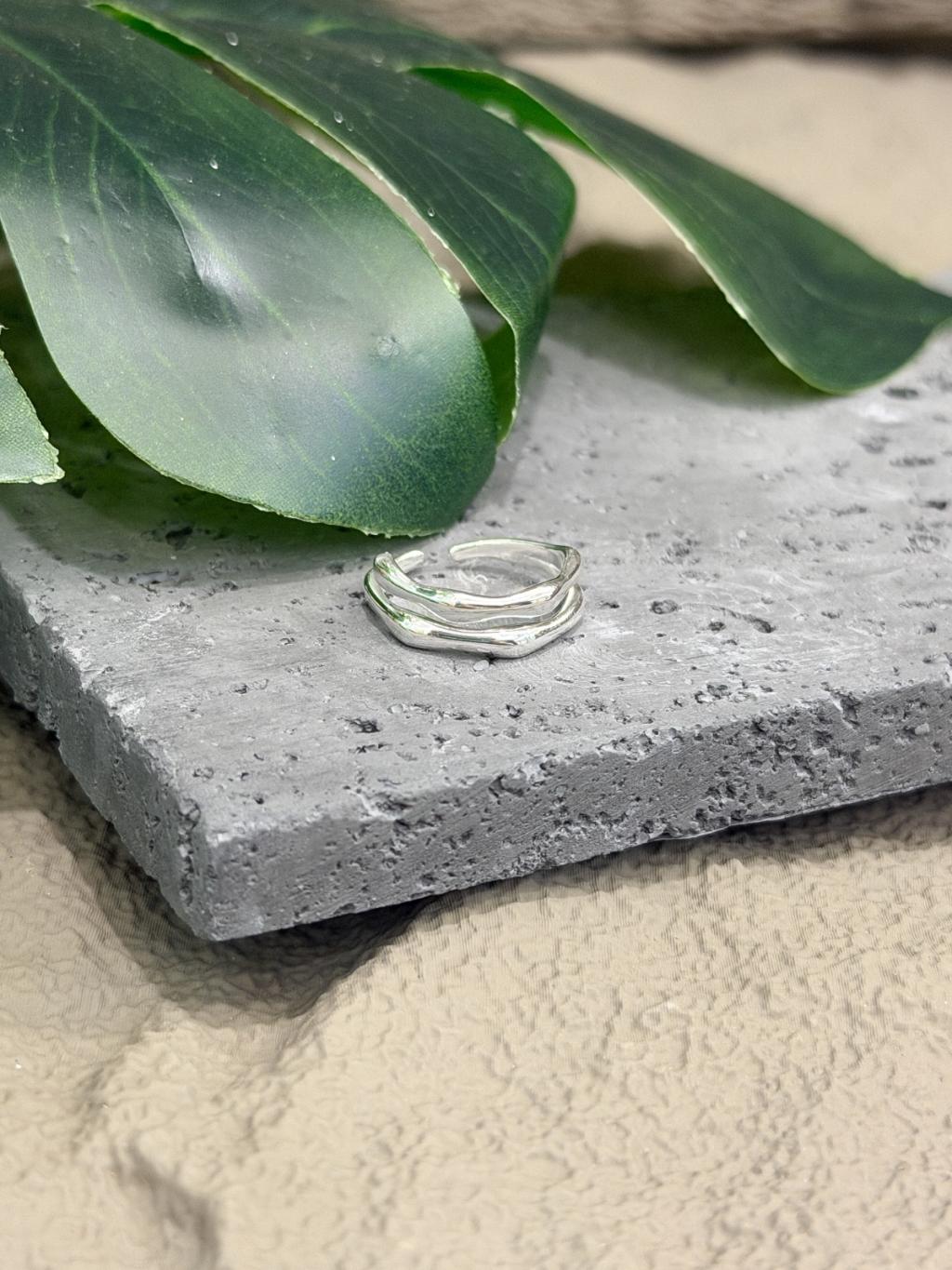 R1768 Glossy Double-Layer Bone Ring