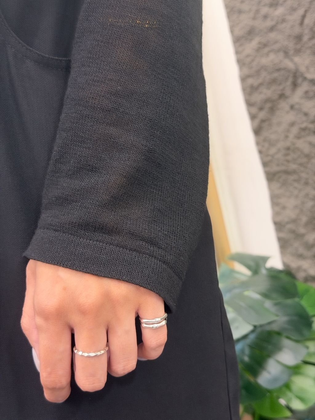 R1768 Glossy Double-Layer Bone Ring