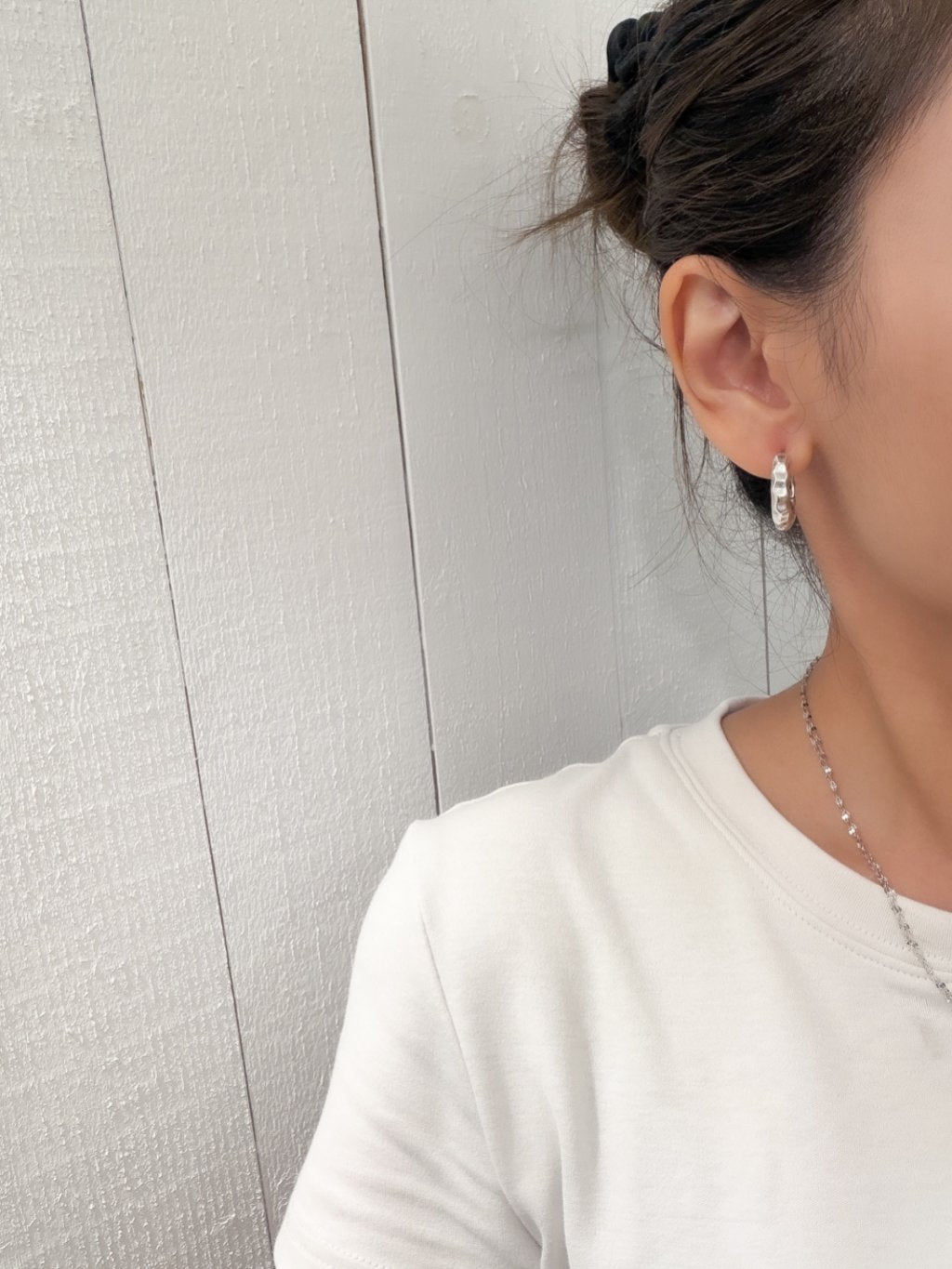 E1485 Hammered Antique Earrings