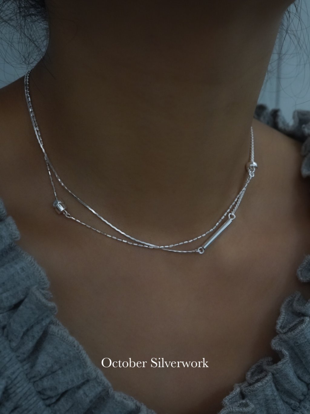 N1360 Multi-chain拼接Double-chain鎖骨Necklace