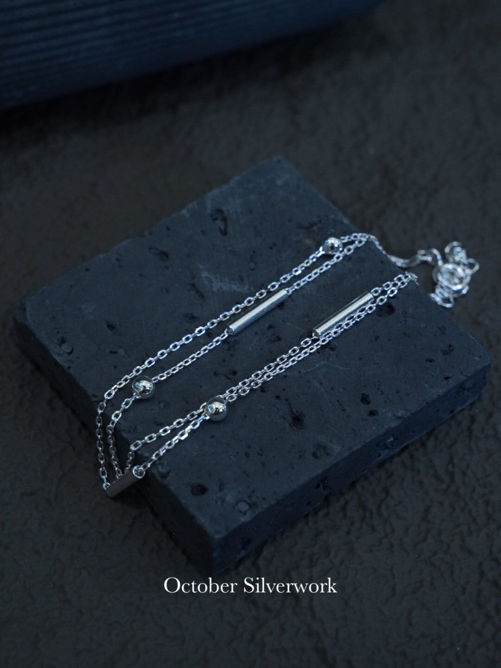B1570 Sterling Silver Double-Chain Bracelet