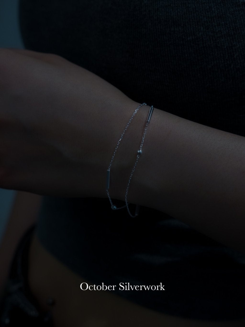 B1570 Sterling Silver Double-Chain Bracelet