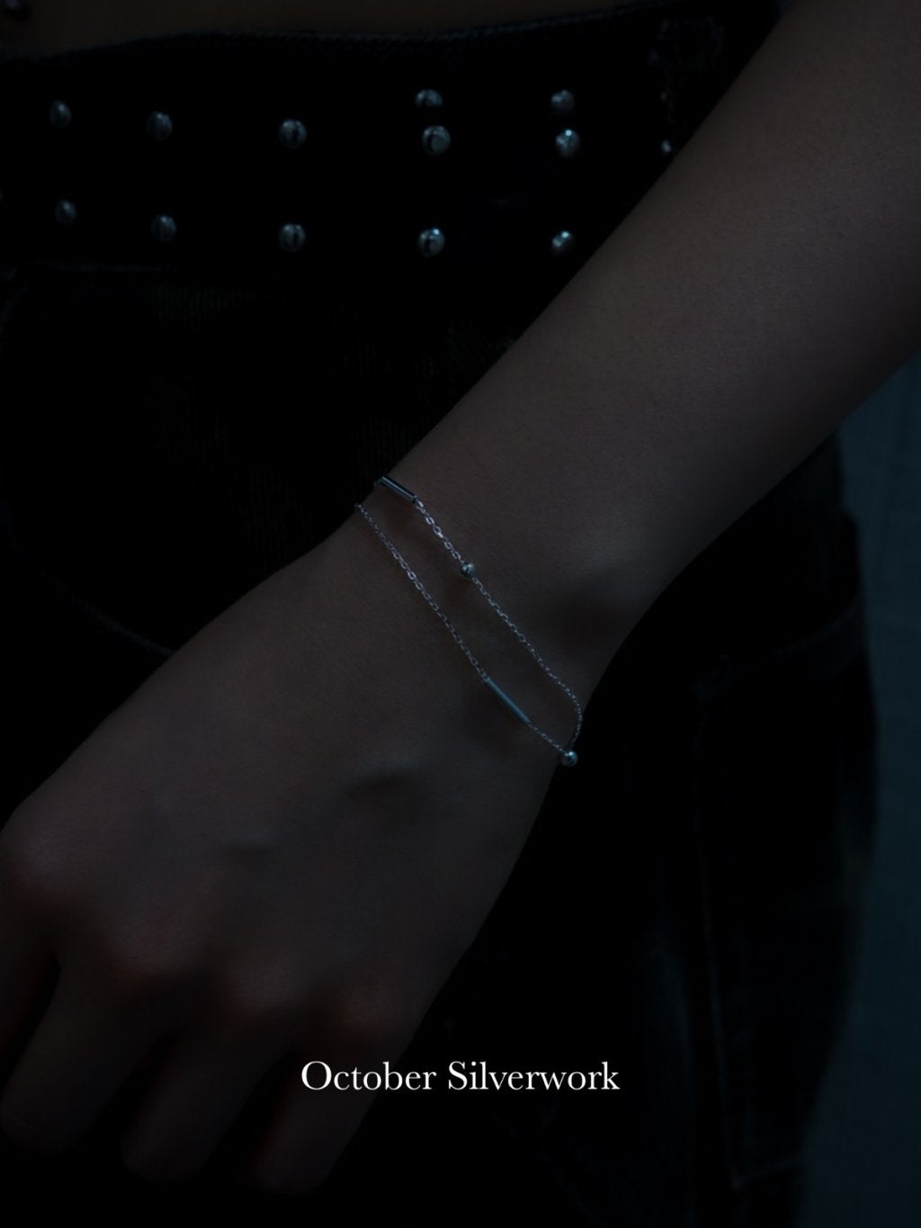 B1570 Sterling Silver Double-Chain Bracelet