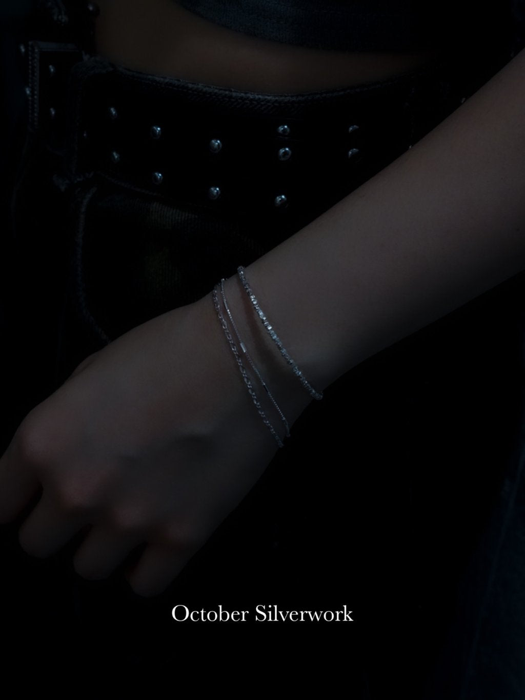 B1571 Ripple Double Chain Bracelet