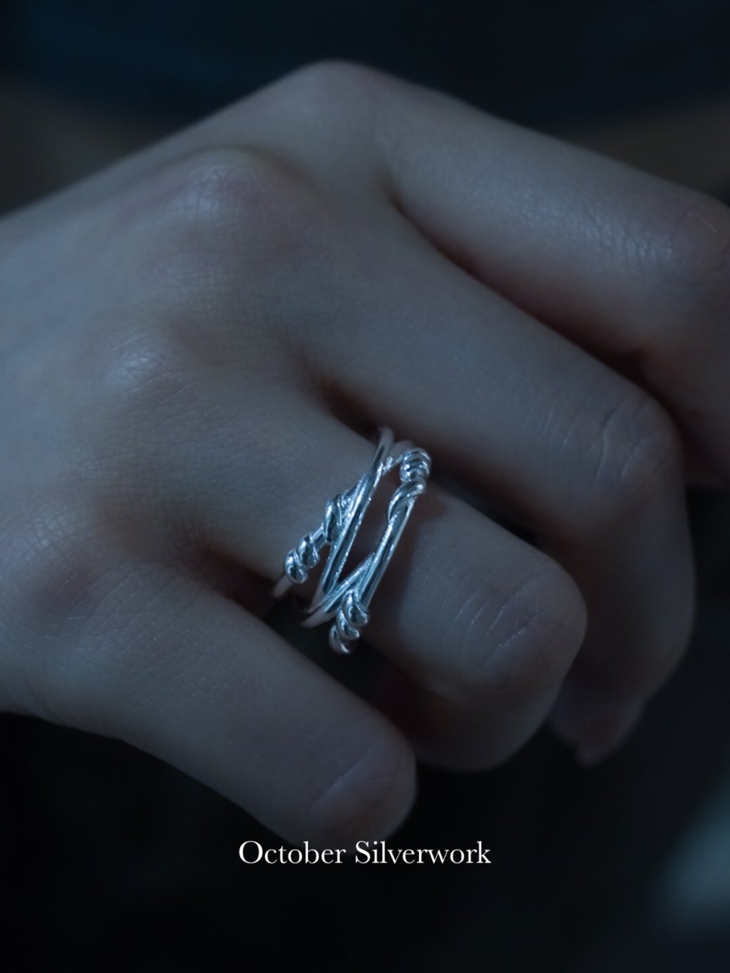 R1785 Four-Layer Crisscross Knot Ring