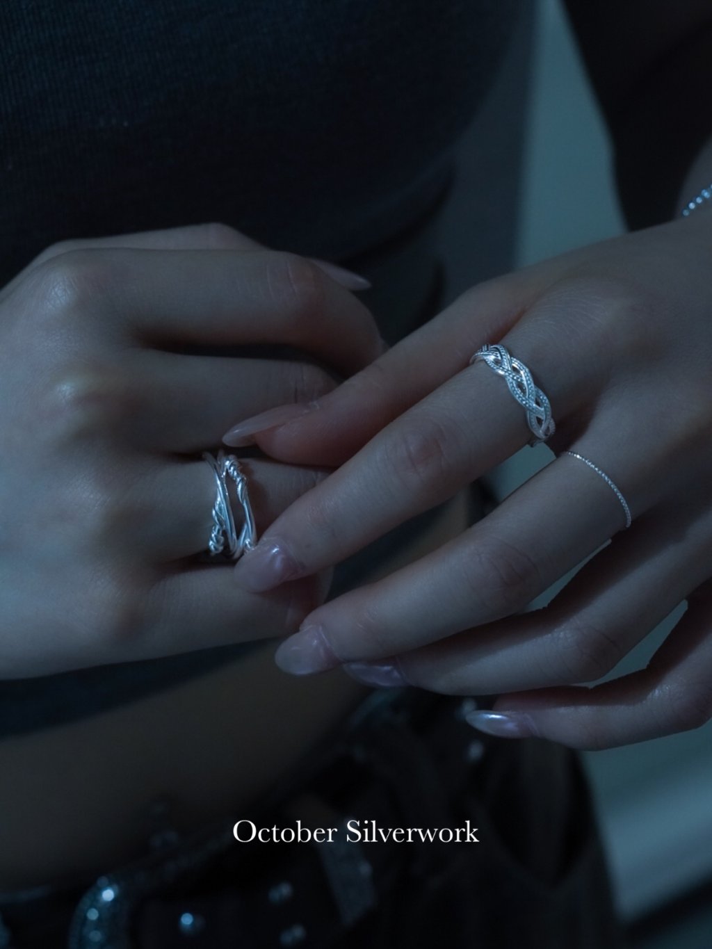R1785 Four-Layer Crisscross Knot Ring
