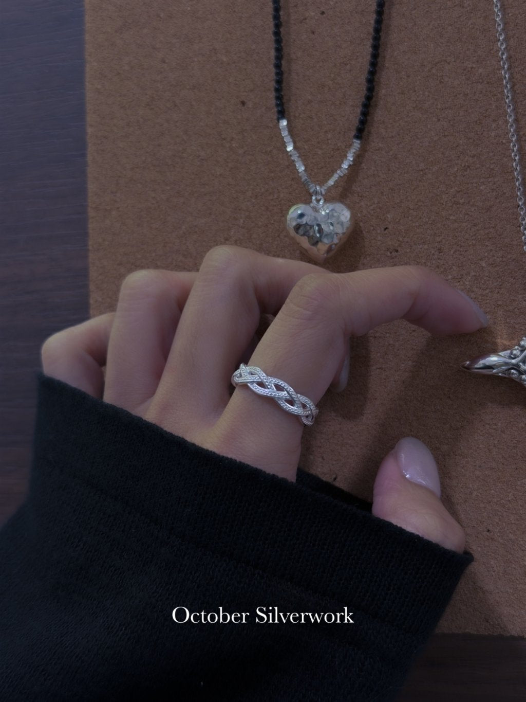 R1789 Textured Woven Ring