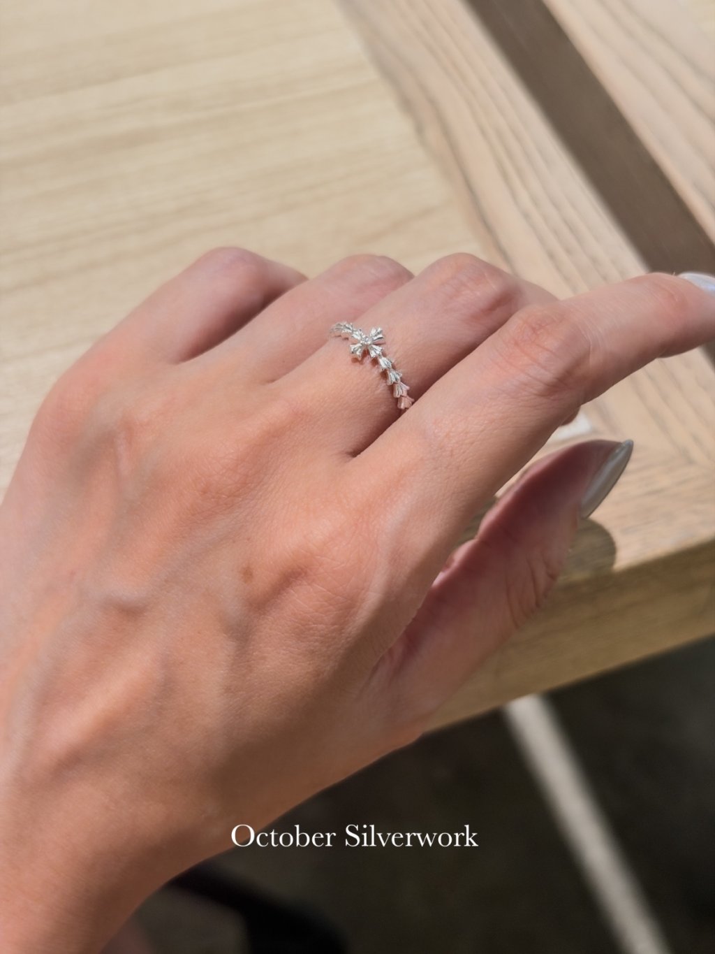 R1787 Cross Zircon Ring