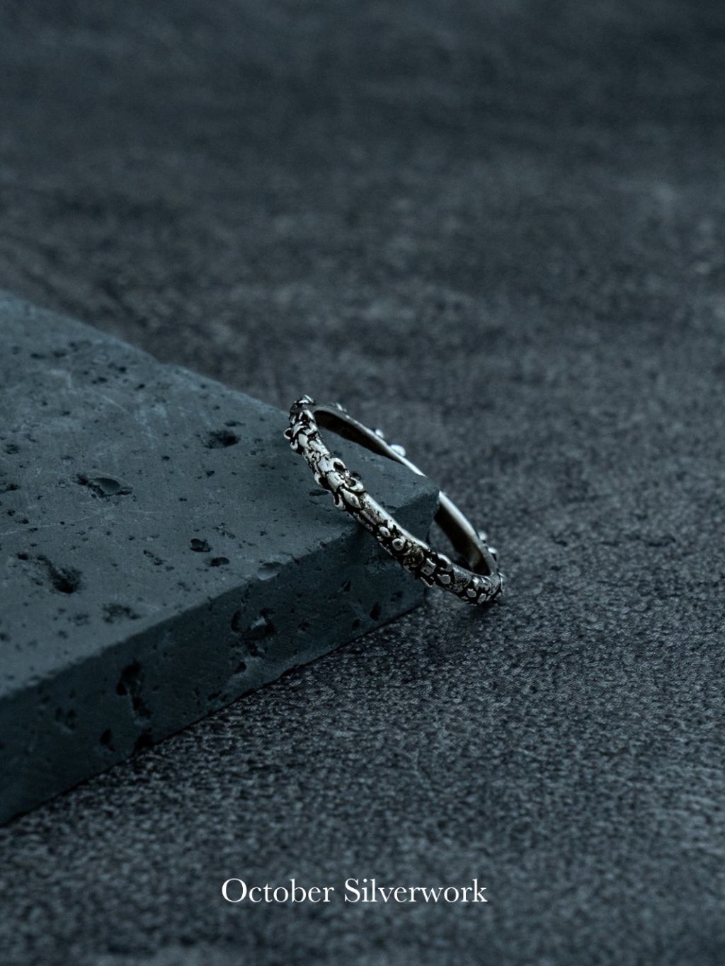 R1794 Distressed Chrome Hearts Baby Ring