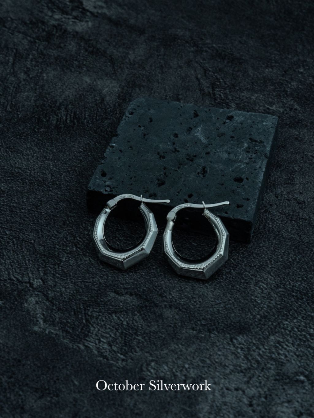 E1504 Octagonal Edge Earrings